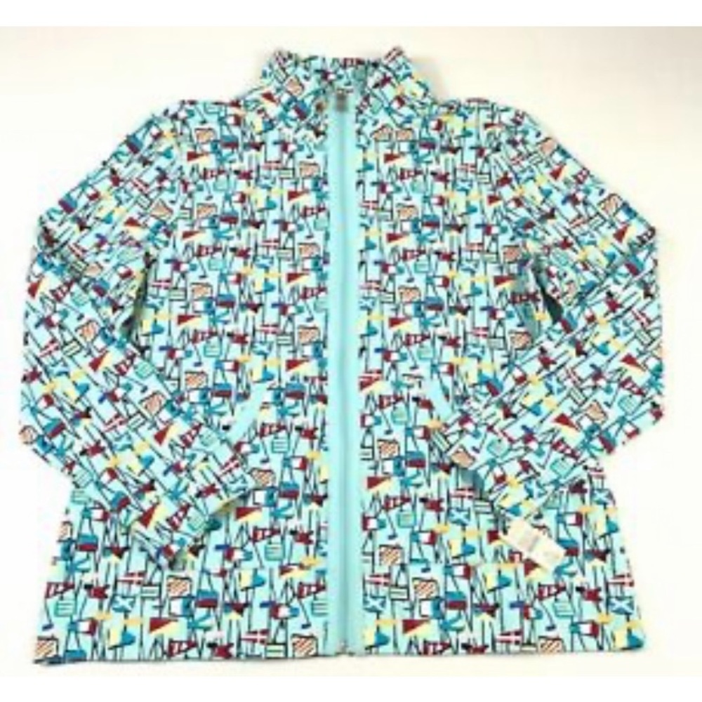 Talbots jacket full zip in Turquoise SZ S. NWOT